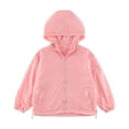 thumbnail image 1 of SuTry Fashion Girl Casual Solid Color Hooded Long Sleeve Pocket Top Coat Solid Color for Style Hooded for Head Warmth for Daily Wear(Pink#1,9 Years), 1 of 2