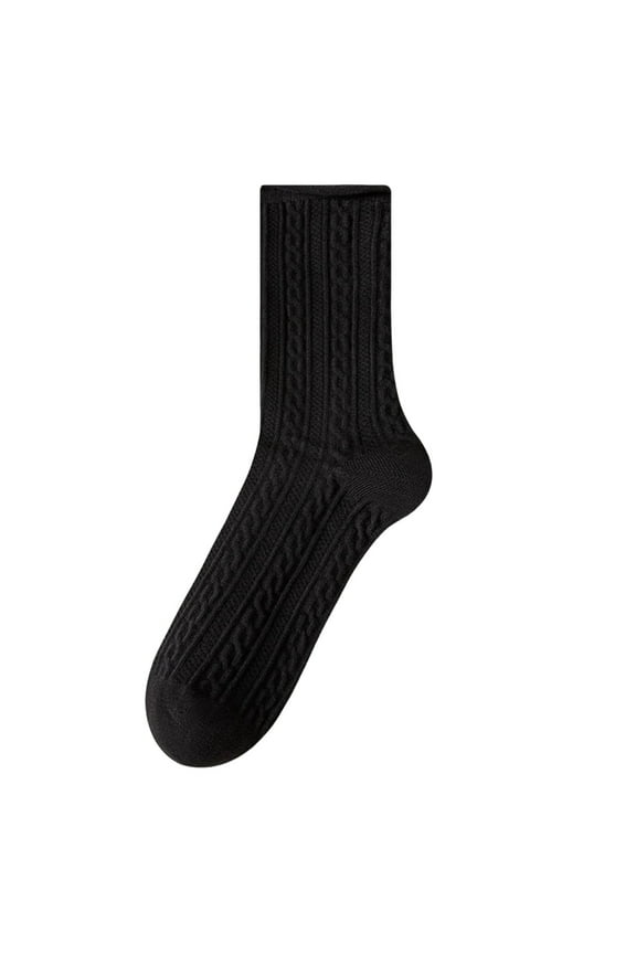 Fashion Women's Pile Socks Solid Color Light Thin Ice Silk Sweat Absorption Middle Length Cool Feel Wearing(Black#3,Free Size)