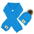 thumbnail image 1 of SuTry Kids 2 PC Hat Set Knitted Hat,Scarf Set Snowflake Woolen Soft Fashion Casual Winter Outdoor Set(Sky Blue,3-16 Years), 1 of 6