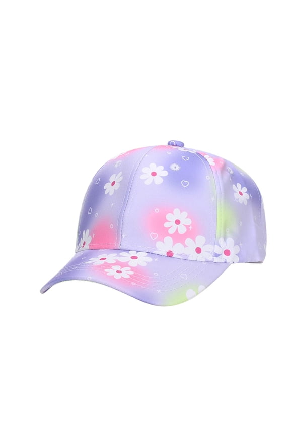 Kids Print Baseball Cap Adjustable Child Sun Hat Breathable Cute Tie-Dye Sun Protection for Kids 4-10 Years Outdoor Baseball Cap