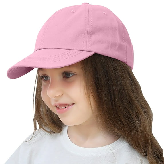 SuTry Kids Solid Color Baseball Cap Children Adjustable Sun Hat Short Brim Breathable Casual Stylish for Boys Girls 1-6 Years Baseball Cap