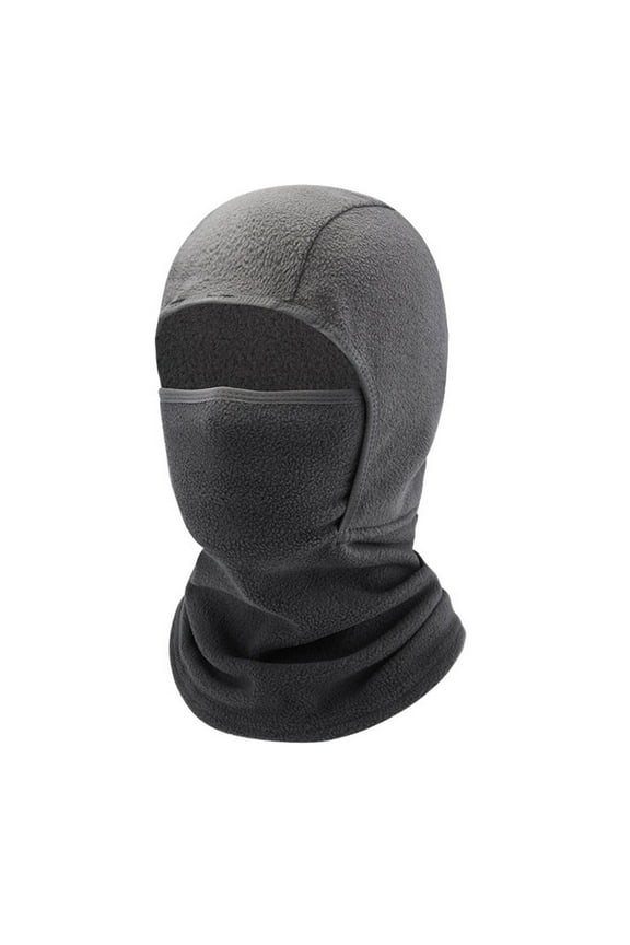Kids Windproof Hat Thermal Fleece-Lined Ski Snow Mask Winter Outdoor Sports Childrens Breathable Cold Weather Face Cover Hat(Dark Gray,5-12 Years)