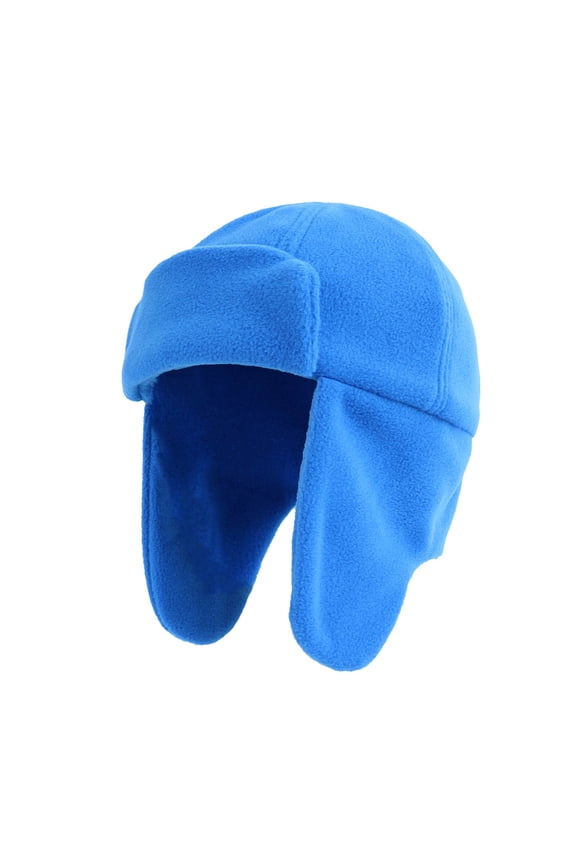 Kids Winter Trapper Hat Plush Fleece-Lined Ear Protection Thermal Comfortable Fall Cold Weather Caps Childrens Hat(Blue,2-3 Years)