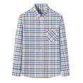 thumbnail image 1 of SuTry Men's Classic Button Down Shirt Stand Collar Chest Pocket Checkered Pattern Long Sleeves with Button Cuffs Regular Office Wearing(Multicolor,S), 1 of 4