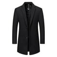 thumbnail image 1 of SuTry Men's Solid Color Suit Jackets Fall Mid Length Business Casual Long Sleeved Lapel Collar Suitable for Office Working Meetings(Black,2XL), 1 of 8