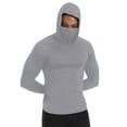 thumbnail image 1 of SuTry Men's Sun Protection Shirt for Men Hooded Face Mask with Thumb Holes Raglan Sleeves UV Protection Lightweight Outdoor Hiking Shirt, 1 of 8