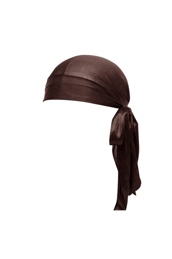 Men's Tone Fashion Hip Hop Durag Pirate Hat Headscarf Headband Wraps Enhances Hip Hop Looks Durag Headscarf Headband(Coffee,Free Size)