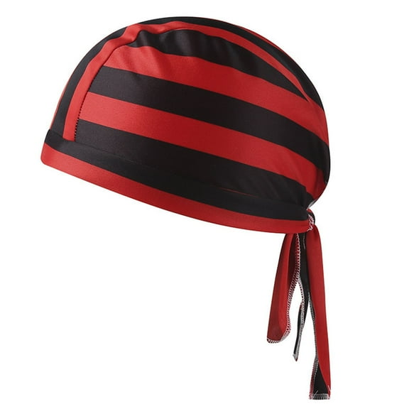 SuTry Men's Tone Fashion Hip Hop Durag Pirate Hat Headscarf Headband Wraps Enhances Hip Hop Looks Durag Headscarf Headband(Hot Pink#2,Free Size)