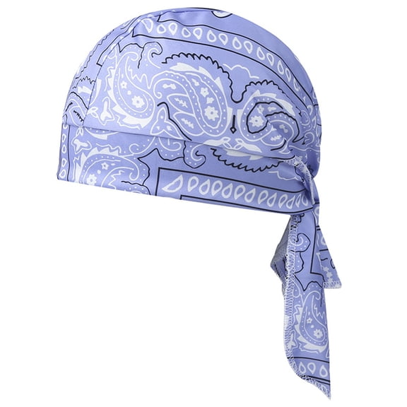 SuTry Men's Tone Fashion Hip Hop Durag Pirate Hat Headscarf Headband Wraps Enhances Hip Hop Looks Durag Headscarf Headband(Purple#1,Free Size)