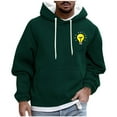 thumbnail image 1 of SuTry Men's Trendy Blouses Pattern Printing Pullover Drawstring Long Sleeve Hooded Sweatshirts Suitable for Casual Outdoor Activities(Green,3XL), 1 of 4