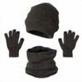 thumbnail image 1 of SuTry Men's Winter Woolen Hat Sets with Stripe Color Block Knitted Hats Scarves Gloves Included for Cold Weather Providing Warmth(Navy#2,Free Size), 1 of 5