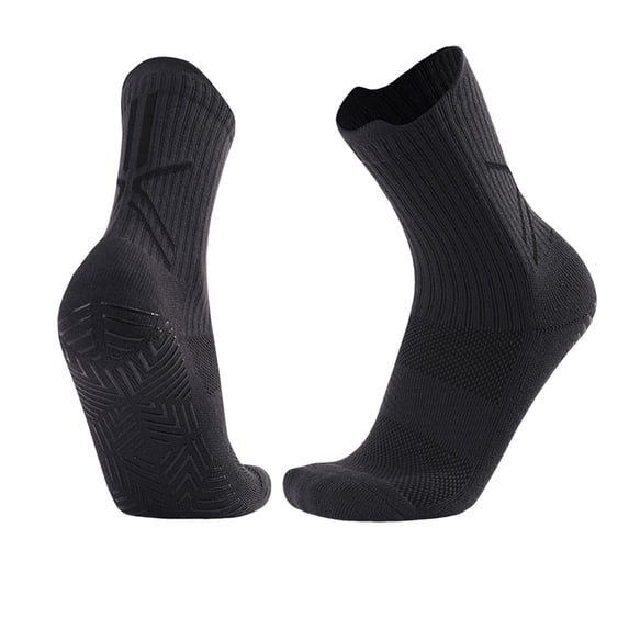 SuTry Men's and Women's Antiskid Sole Sports Socks with Arch Support Breathable Wicking Athletic Socks Ideal for Sports Training(Dark Gray,Free Size)