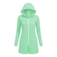 thumbnail image 1 of SuTry Sun Protection Jacket for Women UV Cover Up Full Zip Hooded with Side Pockets Split Hem Lightweight Breathable Beach Pool Vacation Jacket, 1 of 5