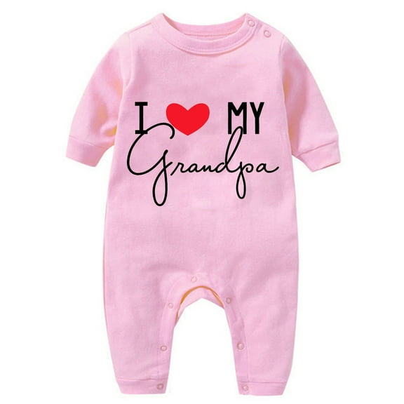 SuTry Toddler Kids Boys Long Sleeve Valentine's Day Heart Print T-Shirt Jumpsuit Romper for Easy Dressing Suitable for Daily and Play(Pink,9 Months)