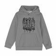 thumbnail image 1 of SuTry Toddler Kids Girls Boys Tops Fashion Pattern Printing Long Sleeve Pullover Sweatshirt with Pockets Warmth Fall Winter Wear(Gray,9 Years), 1 of 5