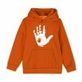 thumbnail image 1 of SuTry Toddler Kids Girls Boys Tops Fashion Pattern Printing Long Sleeve Pullover Sweatshirt with Pockets Warmth Fall Winter Wear(Orange#2,5 Years), 1 of 4