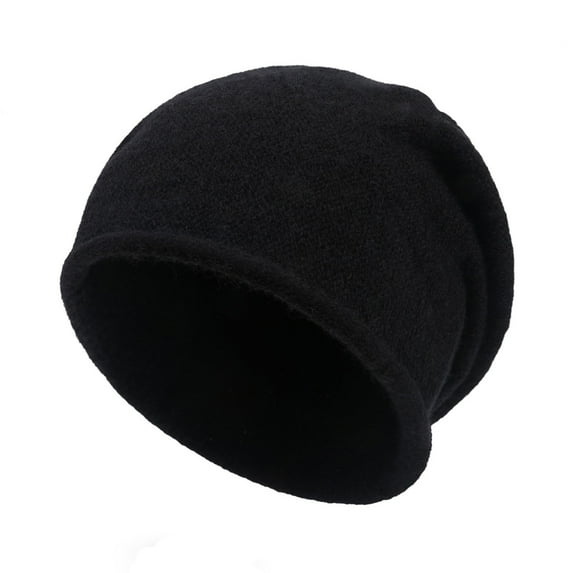 SuTry Unisex Chilly Months Knitted Three-Piece Set with Thick Velvet Hat Gloves Scarves Knitted Fabric Retains Heat Thick Velvet(Black#1,Free Size)