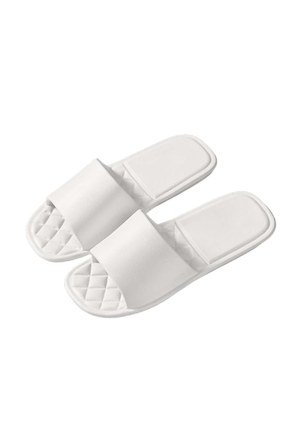 Unisex Couple Diamond Quilted Insole Slides EVA Soft Sole Non Slip Waterproof Indoor Outdoor Bathroom Summer Casual Slippers