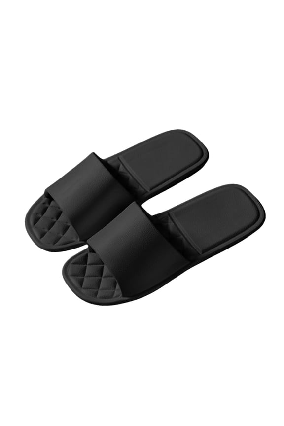 Unisex Couple Diamond Quilted Insole Slides EVA Soft Sole Non Slip Waterproof Indoor Outdoor Bathroom Summer Casual Slippers
