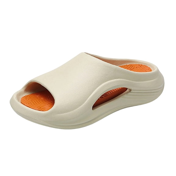 SuTry Unisex Couple Thick Platform Cloud Slides EVA Hollow Cutout Non Slip Plus Size Indoor Outdoor Beach Summer Wear Slippers