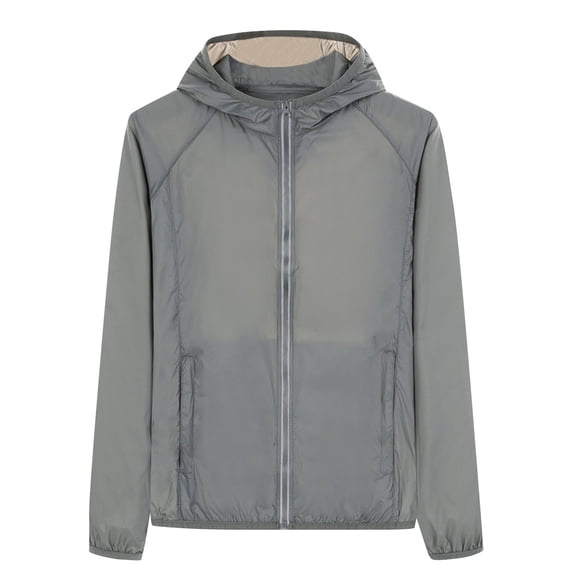 SuTry Unisex Packable Sun Jacket for Men Women Water Resistant UPF 50+ Hooded Lightweight Outdoor Hiking Travel Jacket