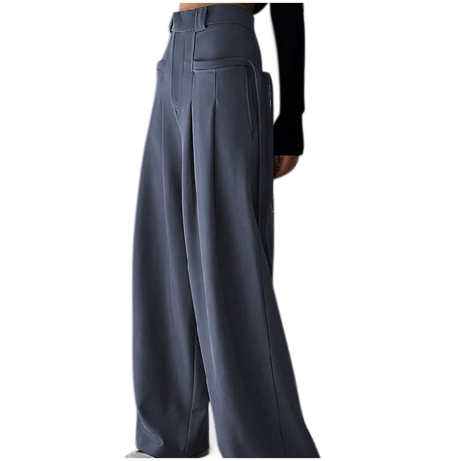 Women Summer Casual Pure Color Wide-leg Pants main image 0