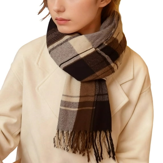SuTry Women's Fashionable Scarves Soft Friendly Warm Thick Wool Material Ideal for Cold Weather Warmkeeping Easy to Pair with Different Outfits