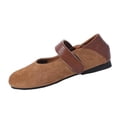 thumbnail image 1 of SuTry Women's Flat Shoes Round Toe Mary Jane Style Contrast Strap Slip On Soft Faux Comfortable Walking Casual Office Daily Work Loafers(37), 1 of 9