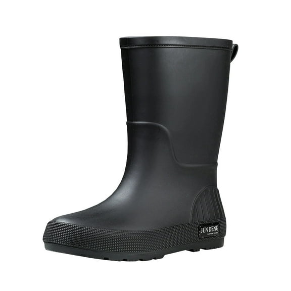 SuTry Women's Mid-Calf Rain Boots Waterproof Non-Slip PVC WelliesCasual Water Shoes for Fall Winter Indoor Outdoor Use