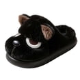 thumbnail image 1 of SuTry Women's Plush Dog Slippers Closed Toe Cute Animal Face Soft Faux Fur Warm Winter Cozy Indoor House Shoes Non Slip Comfortable(38), 1 of 5