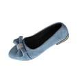thumbnail image 1 of SuTry Women's Pointed Toe Flat Shoes Bow Rhinestone Detail Slip On Low Heel Comfortable Cushioned Office Daily Walking Loafers(36), 1 of 9