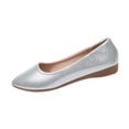 thumbnail image 1 of SuTry Women's Pointed Toe Flats Slip On Metallic PU Leather Comfortable Lightweight Casual Walking Shoes(36), 1 of 9