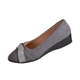 thumbnail image 1 of SuTry Women's Pointed Toe Wedge Flats Rhinestone Band Slip On Soft Comfortable Casual Walking Shoes(43), 1 of 9