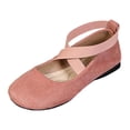 thumbnail image 1 of SuTry Women's Round Toe Flats Crisscross Elastic Strap Slip On Soft Comfortable Commuting Casual Walking Shoes(36), 1 of 5