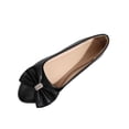 thumbnail image 1 of SuTry Women's Round Toe Flats Rhinestone Bow Detail Slip On Comfortable Lightweight Casual Walking Shoes(42), 1 of 9