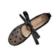 thumbnail image 1 of SuTry Women's Round Toe Mesh Flats Polka Dot Pattern Satin Bow Tie Slip On Breathable Lightweight Comfortable Casual Walking Shoes(40), 1 of 9