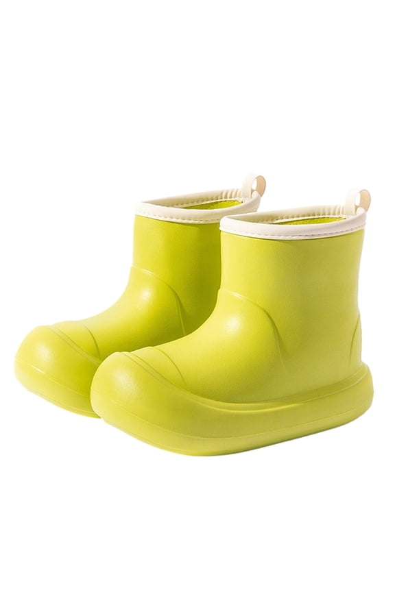 Women's Short Tube Waterproof Rain Boots Non-Slip EVA Ankle Wellies Four Seasons Casual Water Shoes for Indoor Outdoor Use