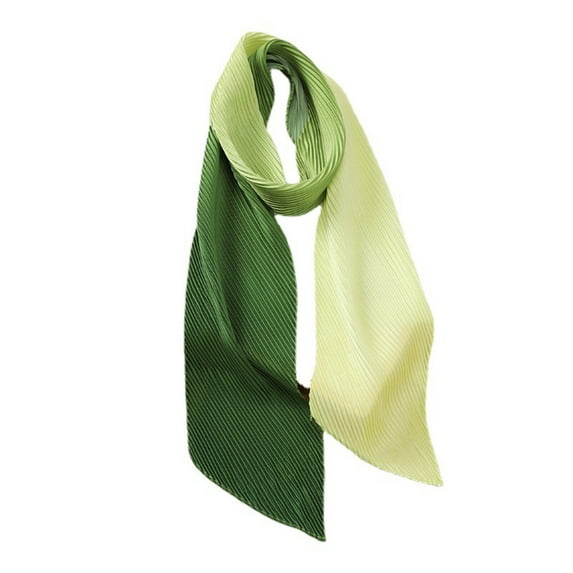 SuTry Women's Silk Scarves Literature Elegant Style Contrast Color Neckerchiefs Hair Decorations Ideal for Various Uses Adding Stylish Outfit(Army Green,Free Size)