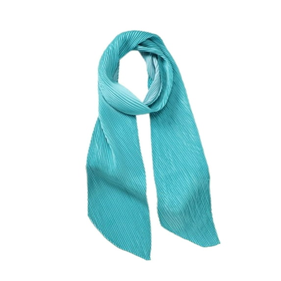 SuTry Women's Silk Scarves Literature Elegant Style Solid Color Neckerchiefs Hair Decorations Ideal for Daily Wearing Adding Stylish Outfit(Light Blue#1,Free Size)
