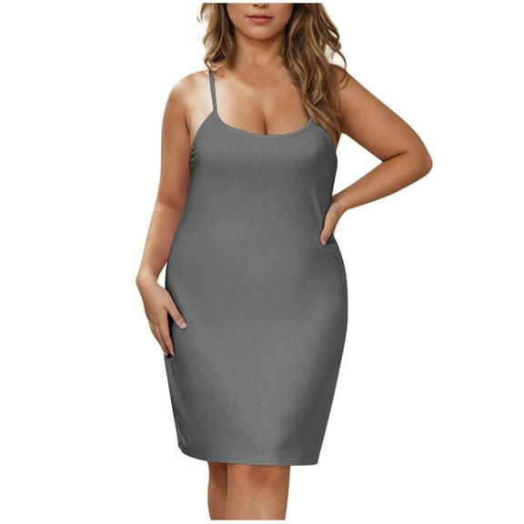 SuTry Women's Solid Color Pajamas Oversize Loose Lightweight Round Neck Short Sleeved Pleated Front Nightdress with Button for Sleeping(Gray#5,L)