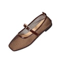 thumbnail image 1 of SuTry Women's Square Toe Mesh Flats Mary Jane Style Adjustable Buckle Strap Breathable Lightweight Comfortable Slip On Casual Walking Office School Work Daily Wear Shoes(41), 1 of 7