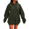 thumbnail image 1 of SuTry Women's Winter Casual Christmas Solid Round Neck Long Sleeve Pullover Blouse Sweatshirts for Holiday Easy to Pair Cozy Look(Green#1,XL), 1 of 5
