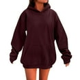 thumbnail image 1 of SuTry Women's Winter Casual Christmas Solid Round Neck Long Sleeve Pullover Blouse Sweatshirts for Holiday Easy to Pair Cozy Look(Red#1,M), 1 of 5