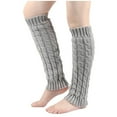 thumbnail image 1 of SuTry Women's Woolen Leg Warmers Knitted Winter Heap Socks Foot Warmers Woolen for Natural Insulation Cold Days Socks(Gray,Free Size), 1 of 3