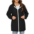 thumbnail image 1 of SuTry Womens Rain Jacket Waterproof Lightweight Thin Bicycle Raincoat Travel Cycling Jacket Outdoor Jacket Windproof Outerwear for Women(Black,M), 1 of 7