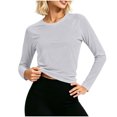 thumbnail image 1 of SuTry Womens UPF 50+ Sun Shirt Crew Neck Long Sleeve Raglan Sleeve Lightweight Stretch Fabric Outdoor Athletic Top Workout Running Everyday Wear, 1 of 7