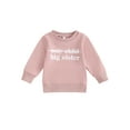 thumbnail image 1 of Suagox Toddler Girls Sweatshirts Classic Letter Print Long Sleeve Round Neck Pullovers Spring Fall Tops for 6-24 Months and 2-4 Years Old Baby, 1 of 10