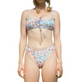 thumbnail image 1 of Suagox Women Bikini Set, Sleeveless Tie-up Bra with Low Waist Briefs Floral Bathing Suit 2-piece Swimsuit, 1 of 10