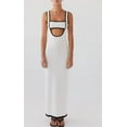 thumbnail image 1 of Suagox Women Knitted Tank Dress Summer Contrast Color Cutout Backless Party Dress for Cocktail Beach Club Streetwear, 1 of 4