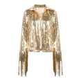 thumbnail image 1 of Suagox Women's Sequin Party Jackets Sparkly Long Sleeve Open Front Tassel Jackets Blazers Clubwear, 1 of 9